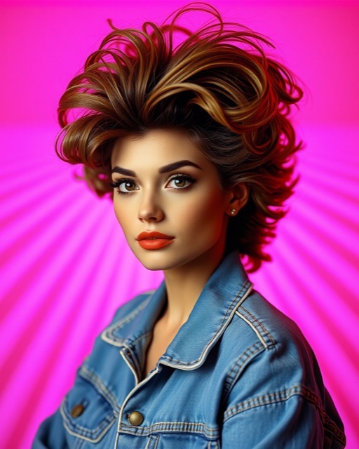 An 80s studio portrait made with Aestia